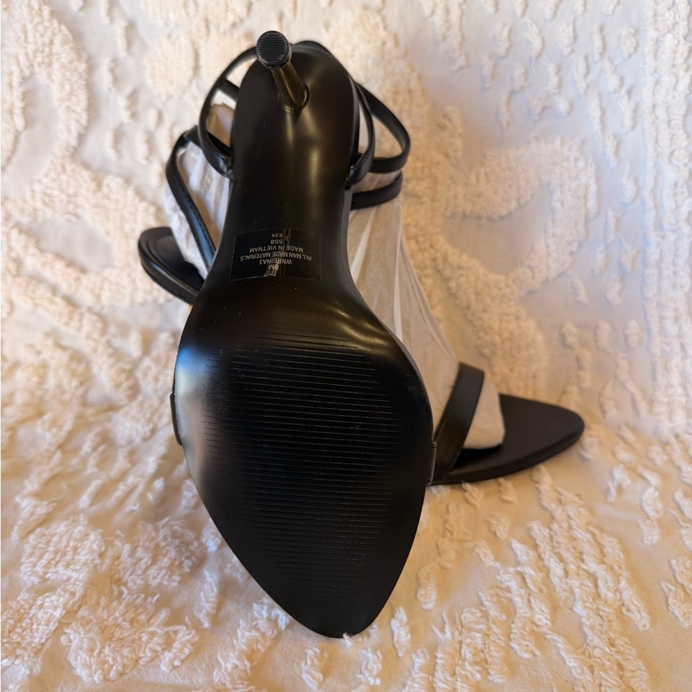 Nine West Black Strappy Ankle-Heel Sandals #513 - Picture 3 of 3